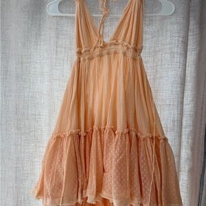 Free People S Apricot 100 degree Dress